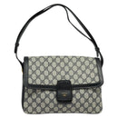 GUCCI GG Supreme Shoulder Bag PVC Navy Gold Auth ep10820-2