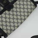 GUCCI GG Supreme Shoulder Bag PVC Navy Gold Auth ep10820-6