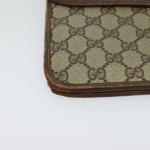 GUCCI GG Supreme Shoulder Bag PVC Beige Gold 004 904 0671 Auth ep10822