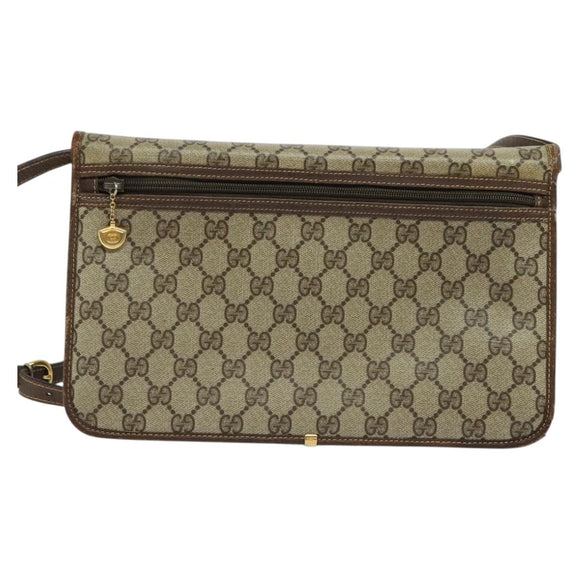 GUCCI GG Supreme Shoulder Bag PVC Beige Gold 004 904 0671 Auth ep10822