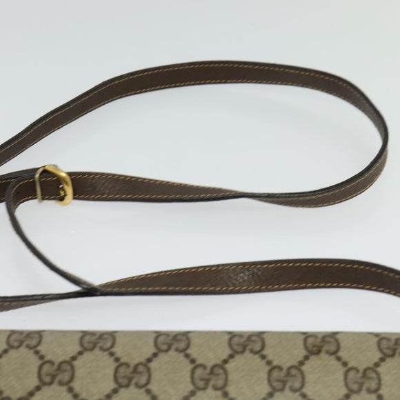 GUCCI GG Supreme Shoulder Bag PVC Beige Gold 004 904 0671 Auth ep10822