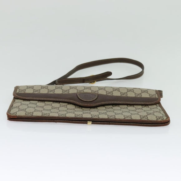 GUCCI GG Supreme Shoulder Bag PVC Beige Gold 004 904 0671 Auth ep10822