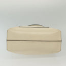 LOEWE Anagram Tote Bag Leather 2way White Gold Auth ep10824-5