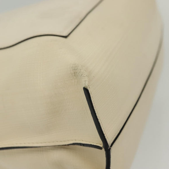 LOEWE Anagram Tote Bag Leather 2way White Gold Auth ep10824