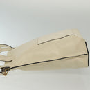 LOEWE Anagram Tote Bag Leather 2way White Gold Auth ep10824-4