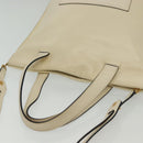 LOEWE Anagram Tote Bag Leather 2way White Gold Auth ep10824-6