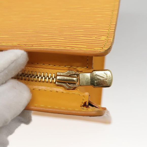 LOUIS VUITTON Epi Sac Triangle Hand Bag Yellow M52099 LV Auth ep10828