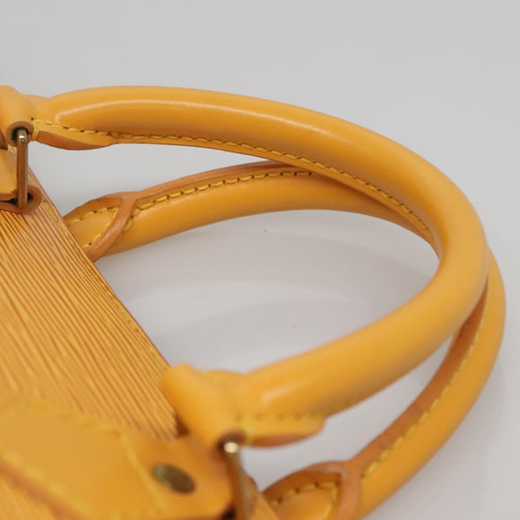 LOUIS VUITTON Epi Sac Triangle Hand Bag Yellow M52099 LV Auth ep10828