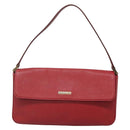 BURBERRY Hand Bag Leather Red Gold Auth ep10833-13