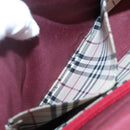BURBERRY Hand Bag Leather Red Gold Auth ep10833-21