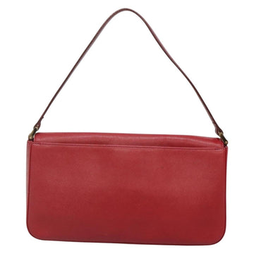 BURBERRY Hand Bag Leather Red Gold Auth ep10833 - 0