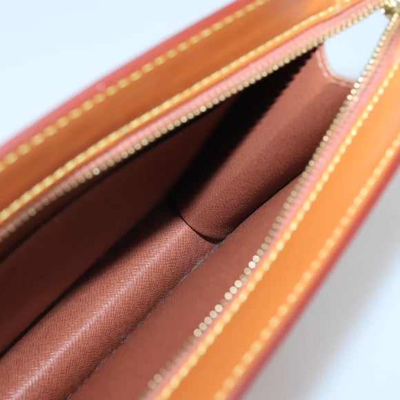 LOUIS VUITTON Epi Pochette Homme Bag Brown Zipangu Gold M52528 LV Auth ep10838