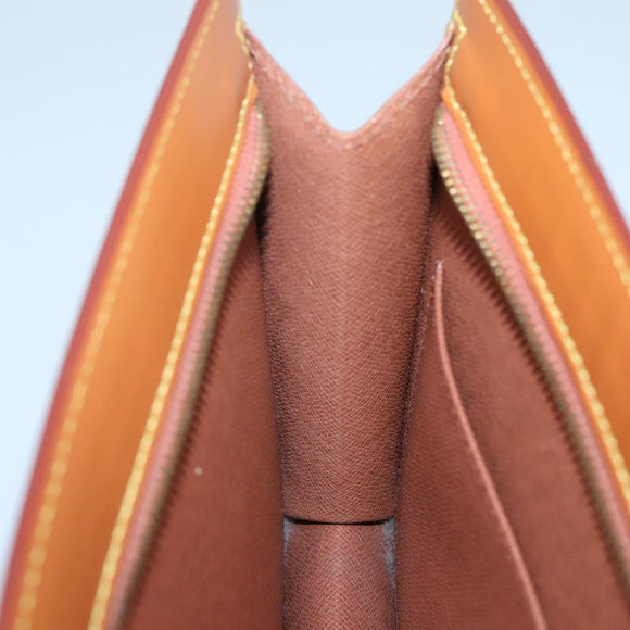 LOUIS VUITTON Epi Pochette Homme Bag Brown Zipangu Gold M52528 LV Auth ep10838