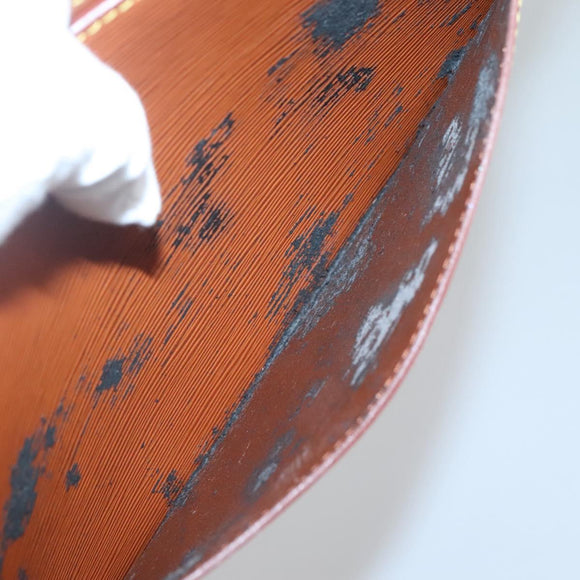 LOUIS VUITTON Epi Pochette Homme Bag Brown Zipangu Gold M52528 LV Auth ep10838