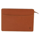 LOUIS VUITTON Epi Pochette Homme Bag Brown Zipangu Gold M52528 LV Auth ep10838-13