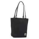 FENDI Zucchino Canvas Hand Bag Black Auth ep10842-1