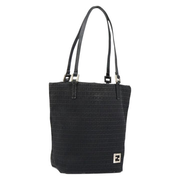 FENDI Zucchino Canvas Hand Bag Black Auth ep10842