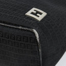 FENDI Zucchino Canvas Hand Bag Black Auth ep10842-9