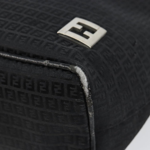 FENDI Zucchino Canvas Hand Bag Black Auth ep10842