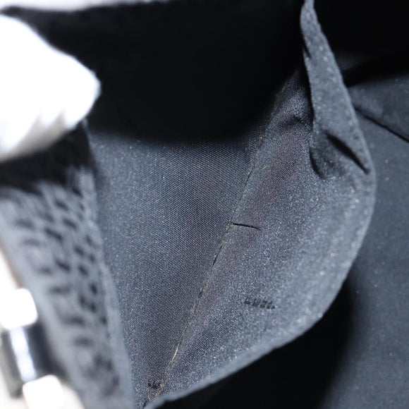 FENDI Zucchino Canvas Hand Bag Black Auth ep10842