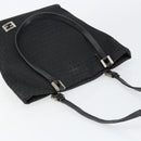 FENDI Zucchino Canvas Hand Bag Black Auth ep10842-6