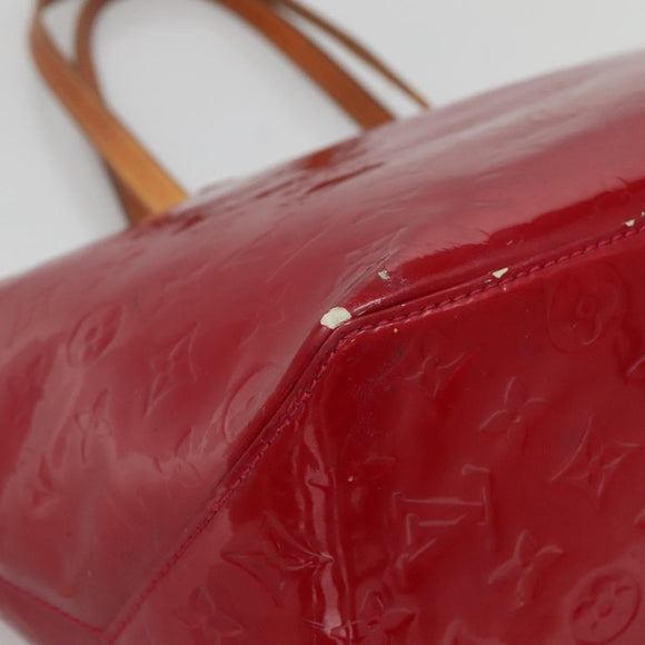 LOUIS VUITTON Vernis Bellview GM Hand Bag Pomme D'amour M93587 LV Auth ep10843