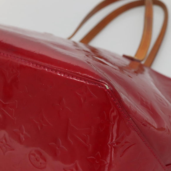 LOUIS VUITTON Vernis Bellview GM Hand Bag Pomme D'amour M93587 LV Auth ep10843