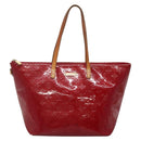 LOUIS VUITTON Vernis Bellview GM Hand Bag Pomme D'amour M93587 LV Auth ep10843-13