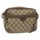 GUCCI GG Supreme Shoulder Bag PVC Beige Gold Auth ep10845-1