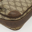 GUCCI GG Supreme Shoulder Bag PVC Beige Gold Auth ep10845-8