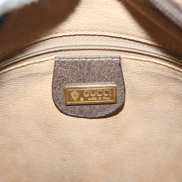 GUCCI GG Supreme Shoulder Bag PVC Beige Gold Auth ep10845