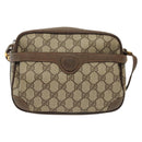 GUCCI GG Supreme Shoulder Bag PVC Beige Gold Auth ep10845-13