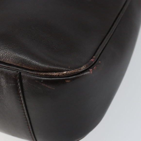 GUCCI Bamboo Hand Bag Leather 2way Brown Gold 001 3444 1638 Auth ep10847