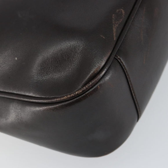 GUCCI Bamboo Hand Bag Leather 2way Brown Gold 001 3444 1638 Auth ep10847