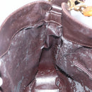 GUCCI Bamboo Hand Bag Leather 2way Brown Gold 001 3444 1638 Auth ep10847-21