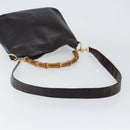 GUCCI Bamboo Hand Bag Leather 2way Brown Gold 001 3444 1638 Auth ep10847-8