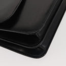 GUCCI Hand Bag Leather Black Gold Auth ep10849-8