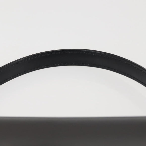 GUCCI Hand Bag Leather Black Gold Auth ep10849