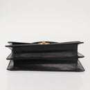 GUCCI Hand Bag Leather Black Gold Auth ep10849-5