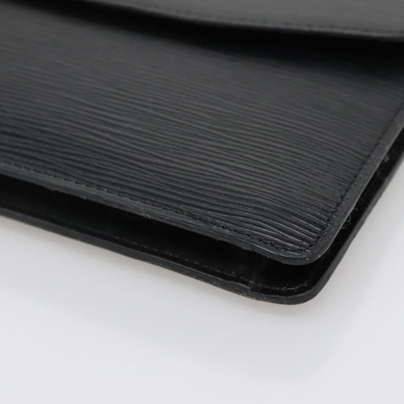 LOUIS VUITTON Epi Montaigne 23 Clutch Bag Black M52662 LV Auth ep10851