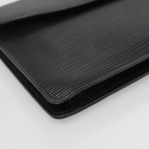 LOUIS VUITTON Epi Montaigne 23 Clutch Bag Black M52662 LV Auth ep10851