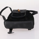 GUCCI Bamboo Backpack Suede Black Gold 003 2058 0030 Auth ep10853-11