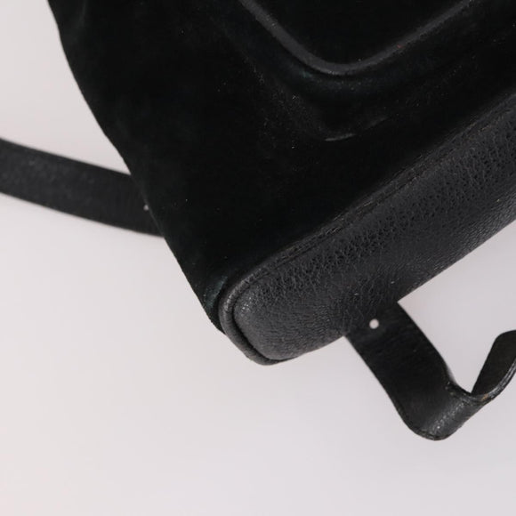 GUCCI Bamboo Backpack Suede Black Gold 003 2058 0030 Auth ep10853