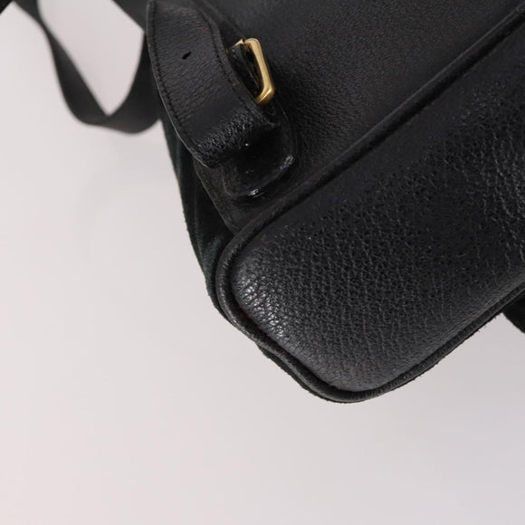 GUCCI Bamboo Backpack Suede Black Gold 003 2058 0030 Auth ep10853