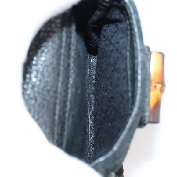 GUCCI Bamboo Backpack Suede Black Gold 003 2058 0030 Auth ep10853