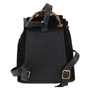 GUCCI Bamboo Backpack Suede Black Gold 003 2058 0030 Auth ep10853-3