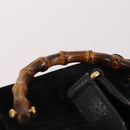 GUCCI Bamboo Backpack Suede Black Gold 003 2058 0030 Auth ep10853-8