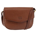 Burberrys Shoulder Bag Leather Brown Gold Auth ep10854-1