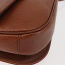 Burberrys Shoulder Bag Leather Brown Gold Auth ep10854-10