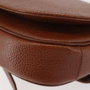 Burberrys Shoulder Bag Leather Brown Gold Auth ep10854-14